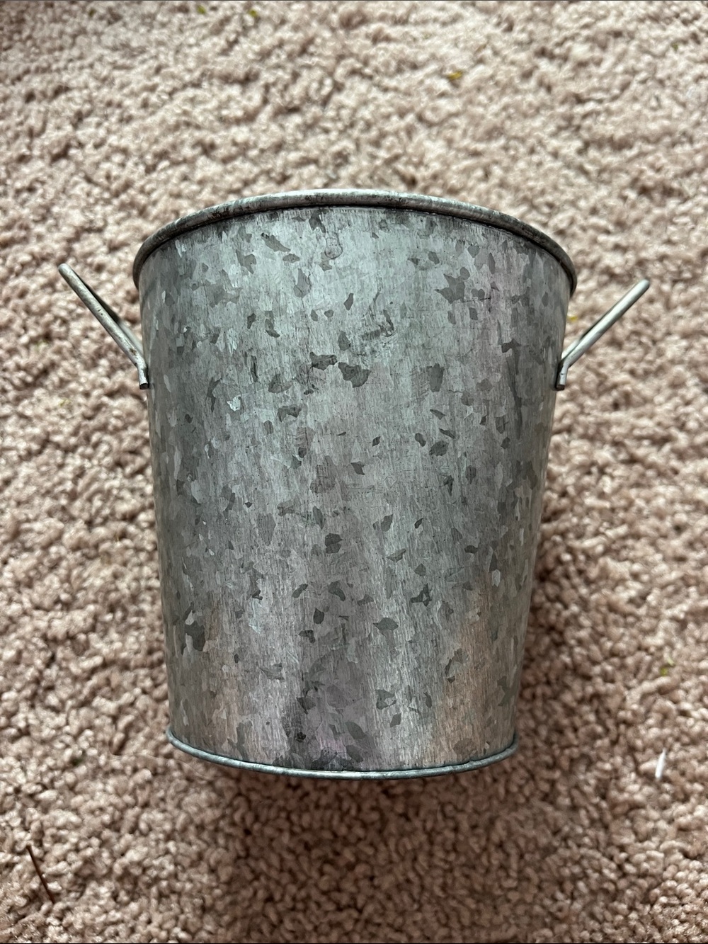 Galvanized 5” Metal Mini Bucket - Silver